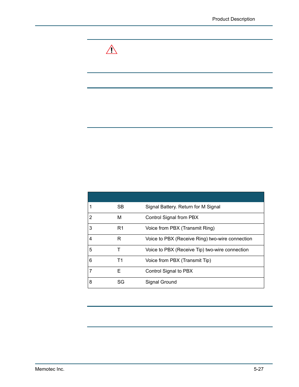 6 e&m interface card, E&m interface card -27, Rj-45 pinout for e&m interface card -27 | Refer to, Table 5-9 | Comtech EF Data SDM-9220 User Manual | Page 105 / 144