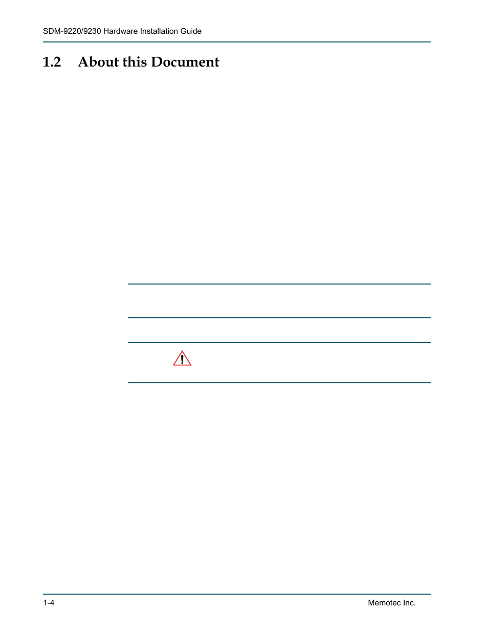 2 about this document, 1 naming conventions, About this document -4 | Naming conventions -4 | Comtech EF Data SDM-9220 User Manual | Page 14 / 144