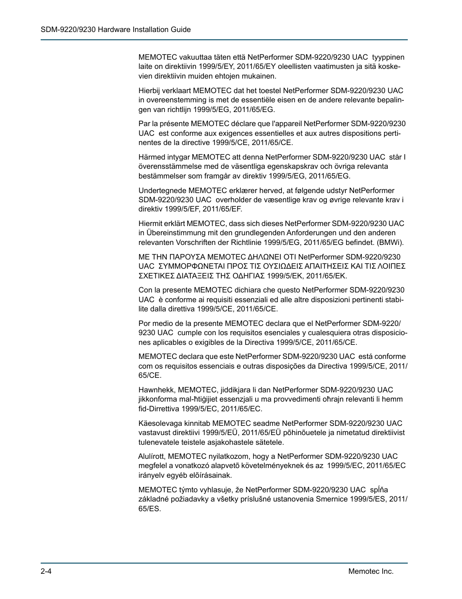 Comtech EF Data SDM-9220 User Manual | Page 24 / 144