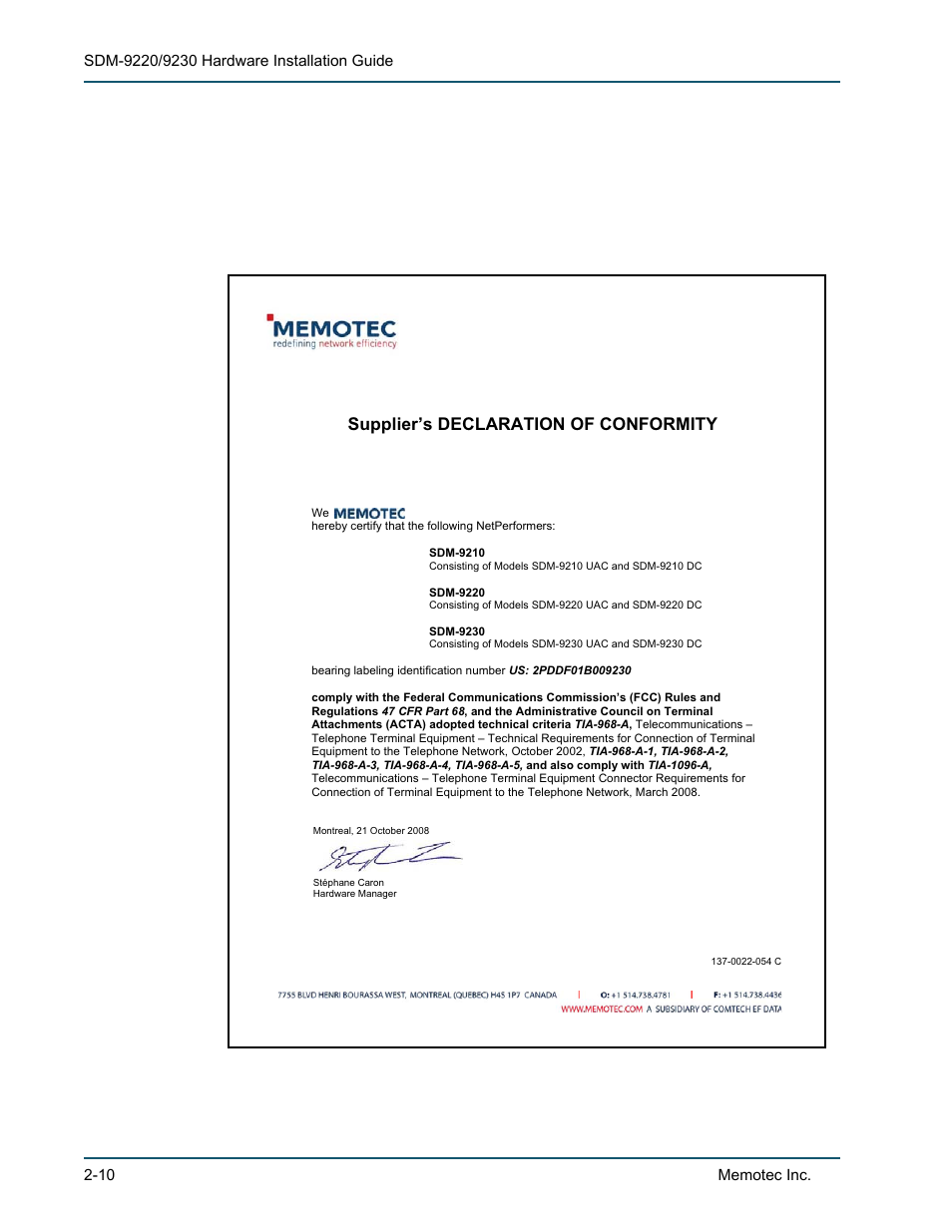 8 problems, repair and warranty, Problems, repair and warranty -10 | Comtech EF Data SDM-9220 User Manual | Page 30 / 144