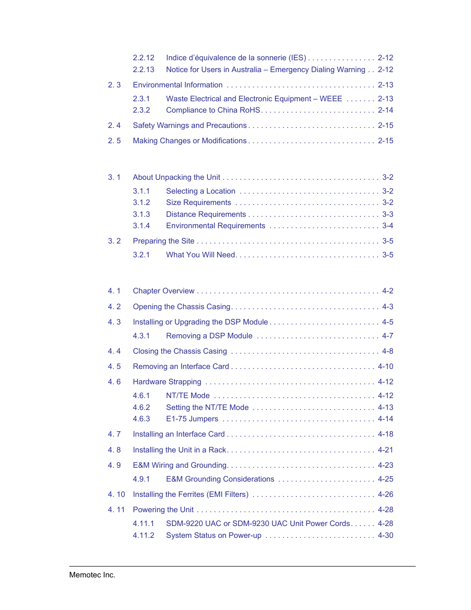 Comtech EF Data SDM-9220 User Manual | Page 4 / 144