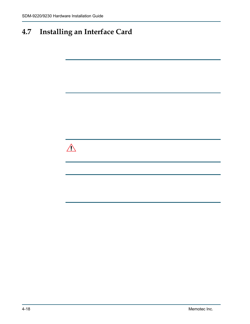 7 installing an interface card, Installing an interface card -18 | Comtech EF Data SDM-9220 User Manual | Page 60 / 144