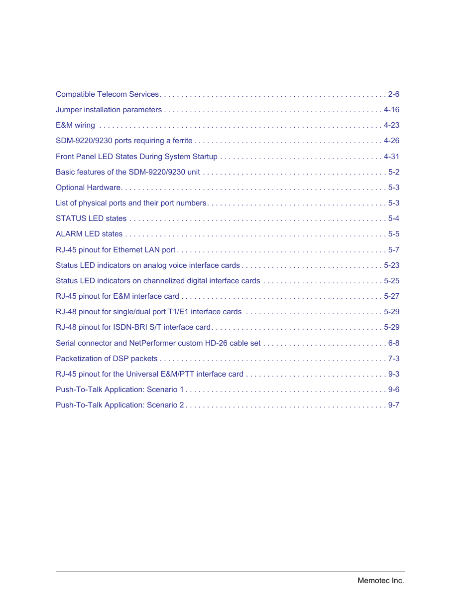 List of tables | Comtech EF Data SDM-9220 User Manual | Page 9 / 144