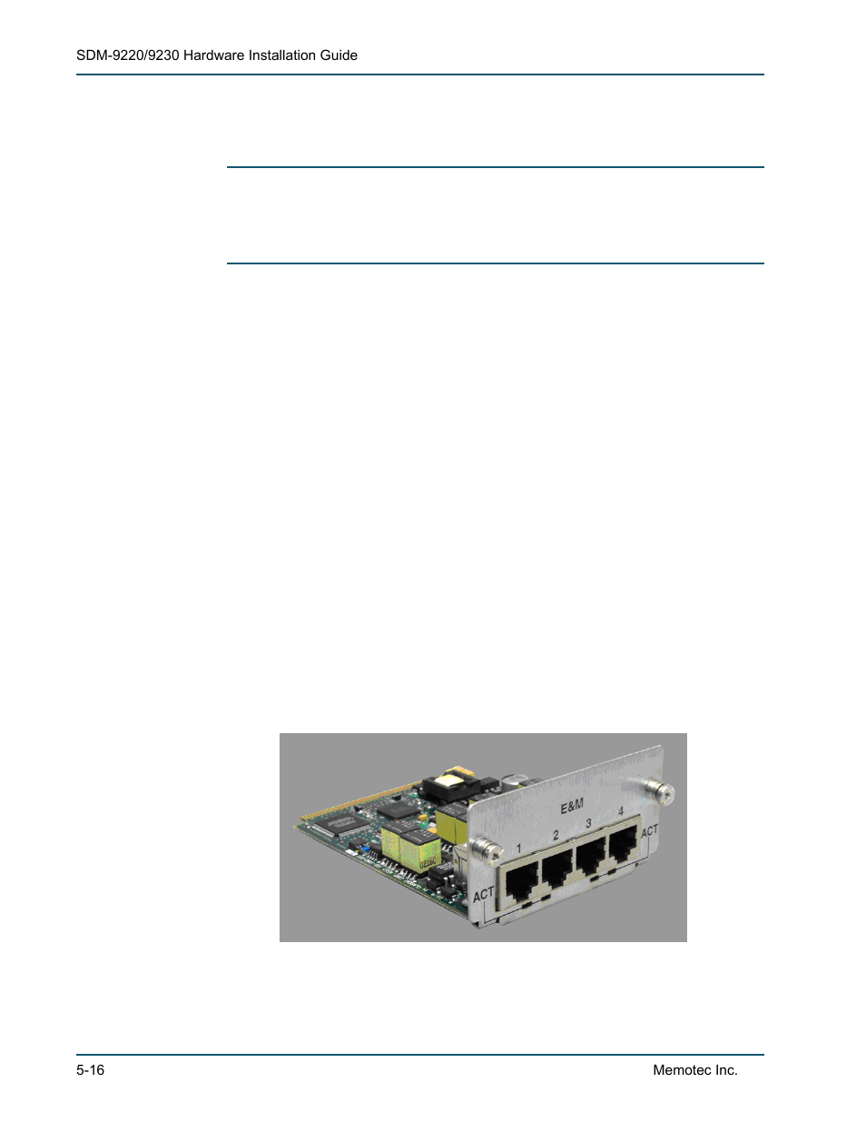 Universal e&m/ptt interface card, The e&m interface card -16 | Comtech EF Data SDM-9220 User Manual | Page 94 / 144