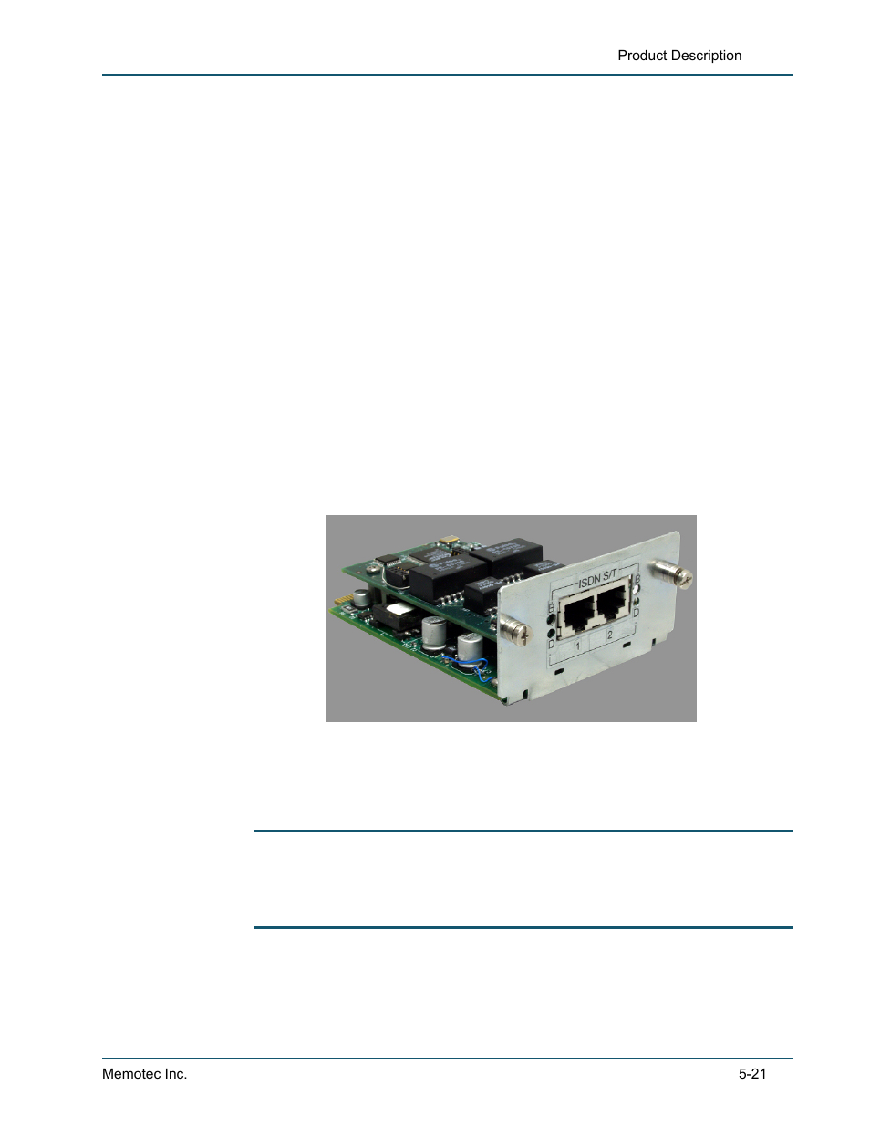 Isdn-bri s/t interface card, The isdn-bri s/t interface card -21 | Comtech EF Data SDM-9220 User Manual | Page 99 / 144