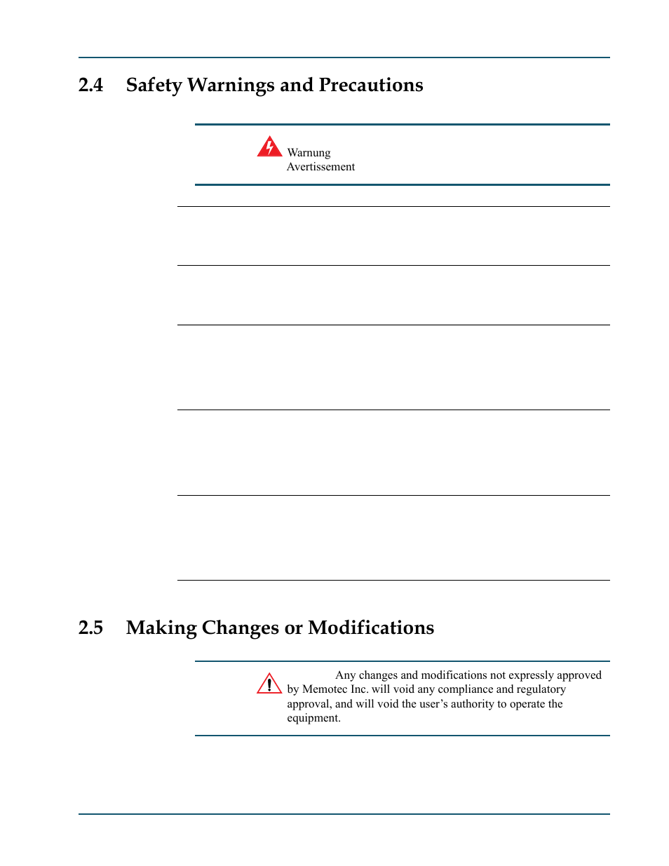 4 safety warnings and precautions, 5 making changes or modifications, Safety warnings and precautions -11 | Making changes or modifications -11 | Comtech EF Data SDM-9600 User Manual | Page 33 / 94