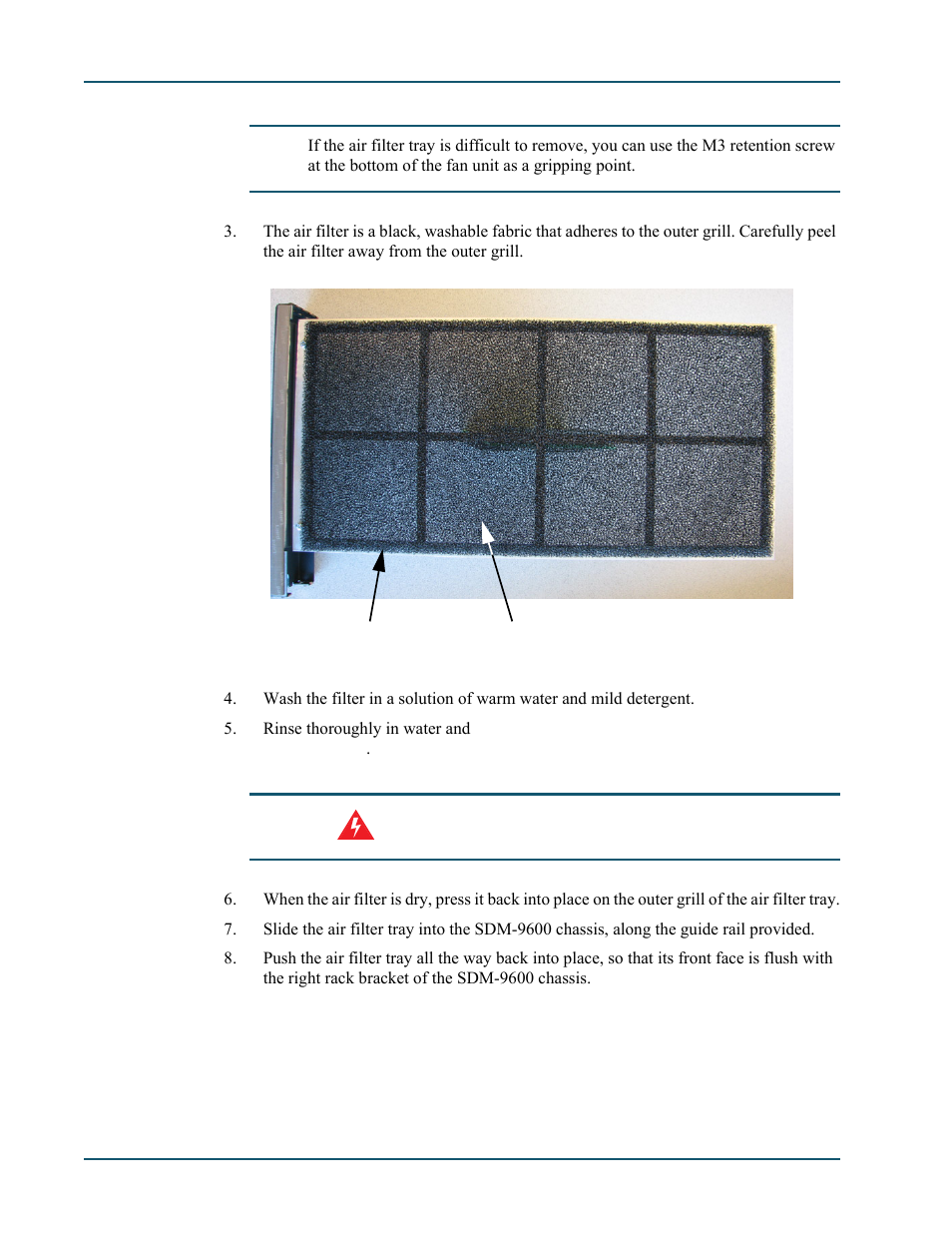 Air filter and outer grill -24 | Comtech EF Data SDM-9600 User Manual | Page 62 / 94