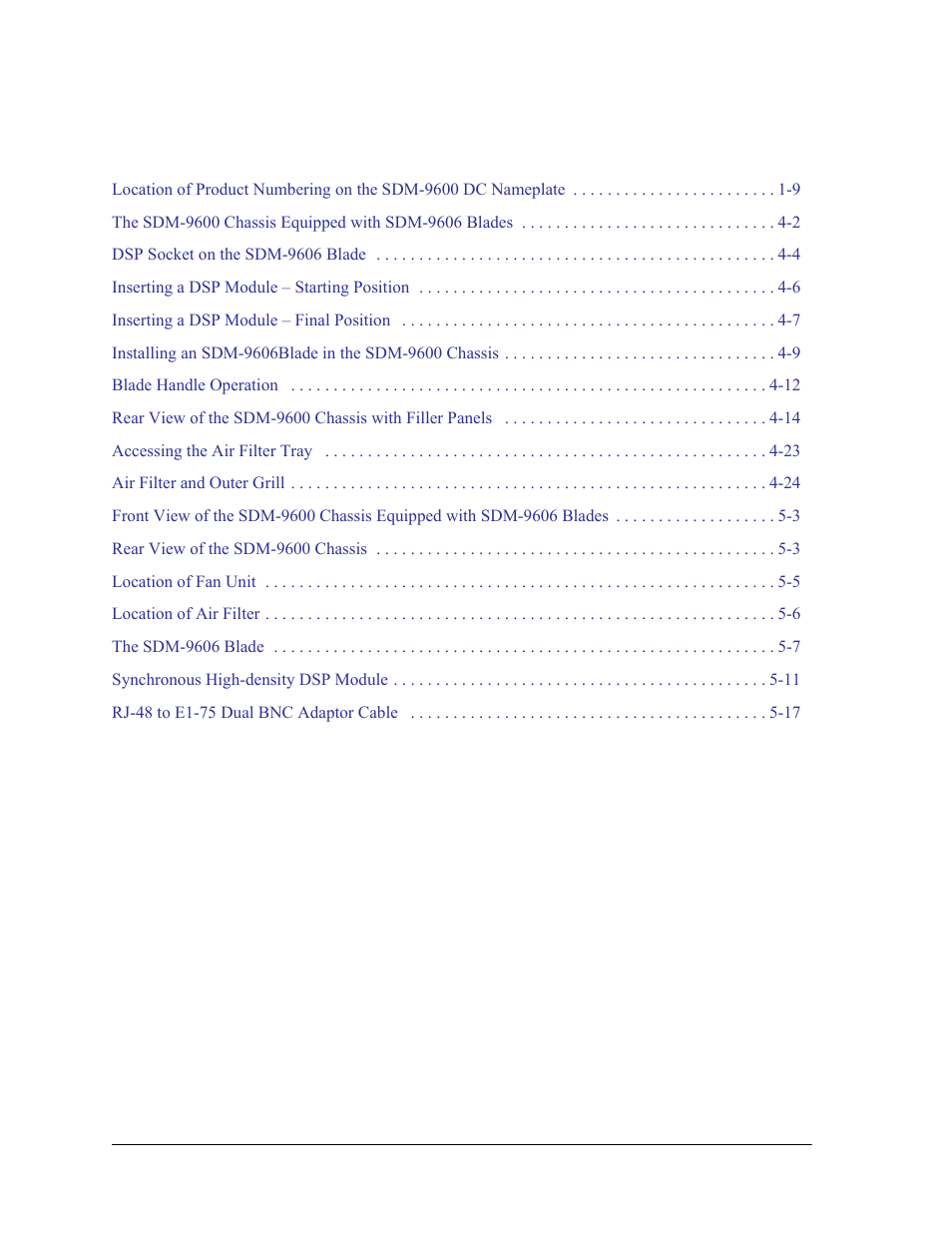 List of figures | Comtech EF Data SDM-9600 User Manual | Page 7 / 94