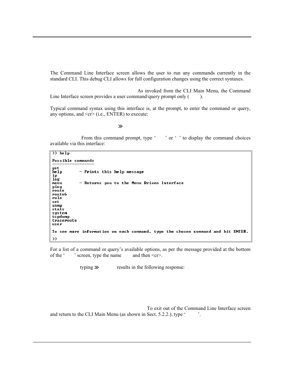 8 command line interface screen, 1 interface overview | Comtech EF Data turboIP-G2 User Manual | Page 103 / 172