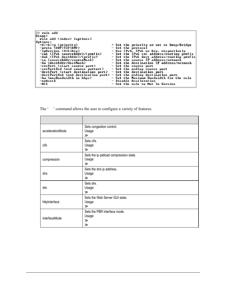 9 ‘set’ command | Comtech EF Data turboIP-G2 User Manual | Page 108 / 172