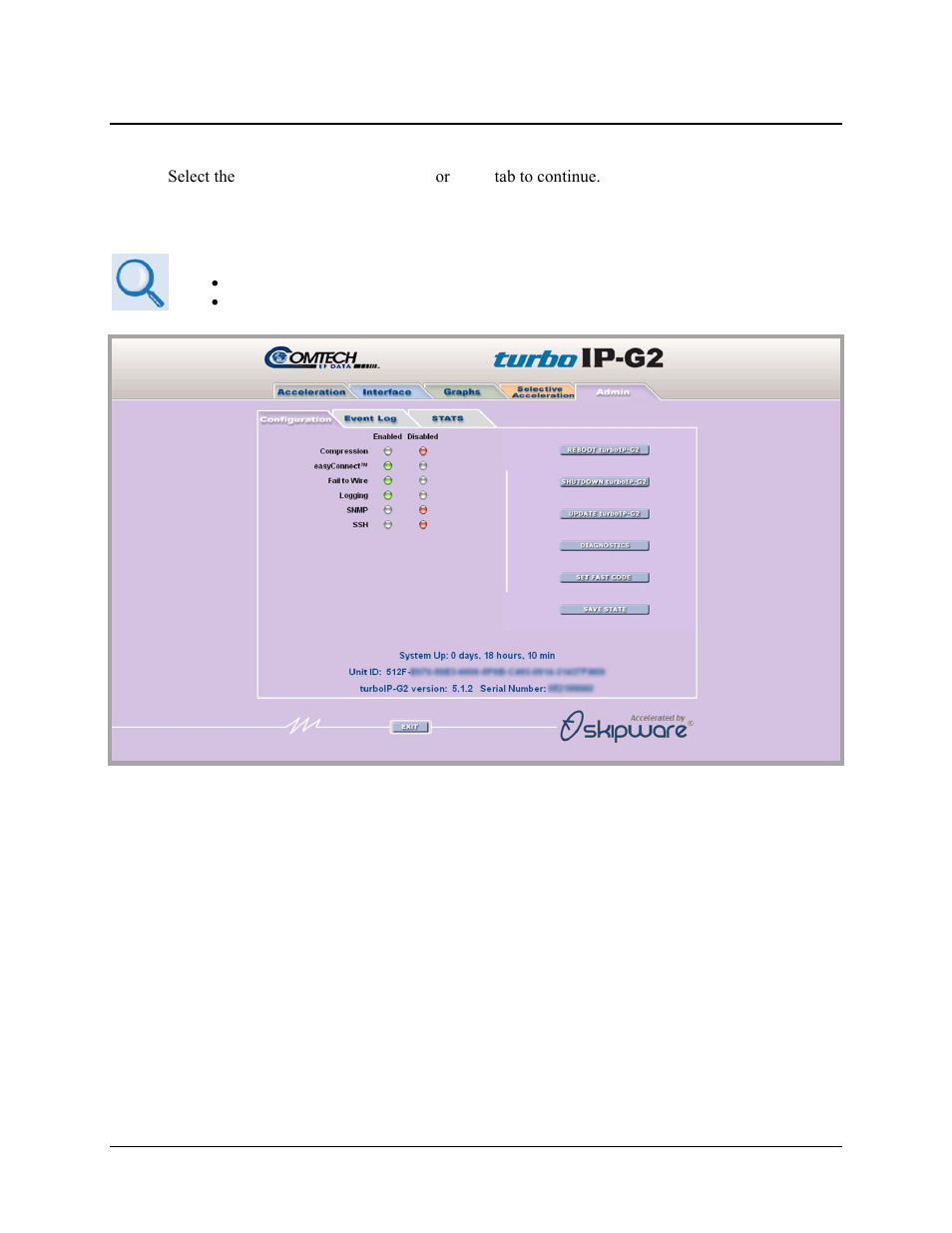 5 admin pages, 1 admin | configuration page | Comtech EF Data turboIP-G2 User Manual | Page 123 / 172