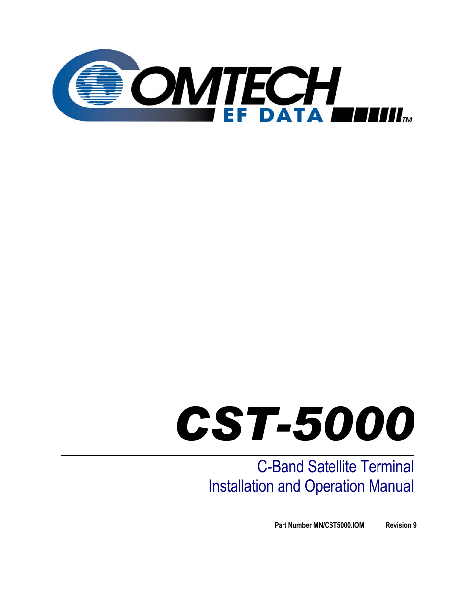 Comtech EF Data CST-5000 User Manual | 149 pages