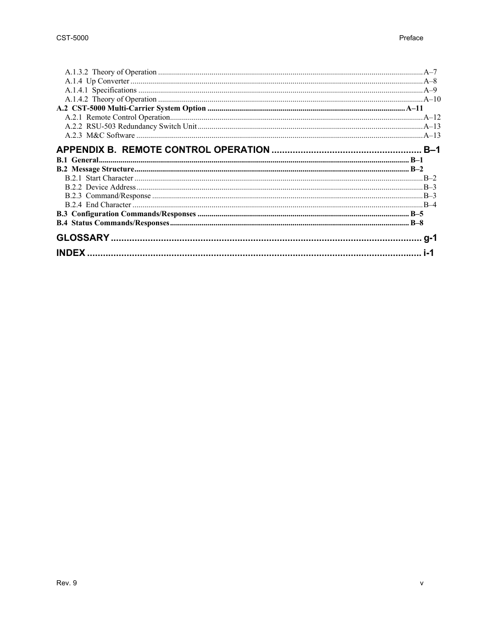 Comtech EF Data CST-5000 User Manual | Page 11 / 149