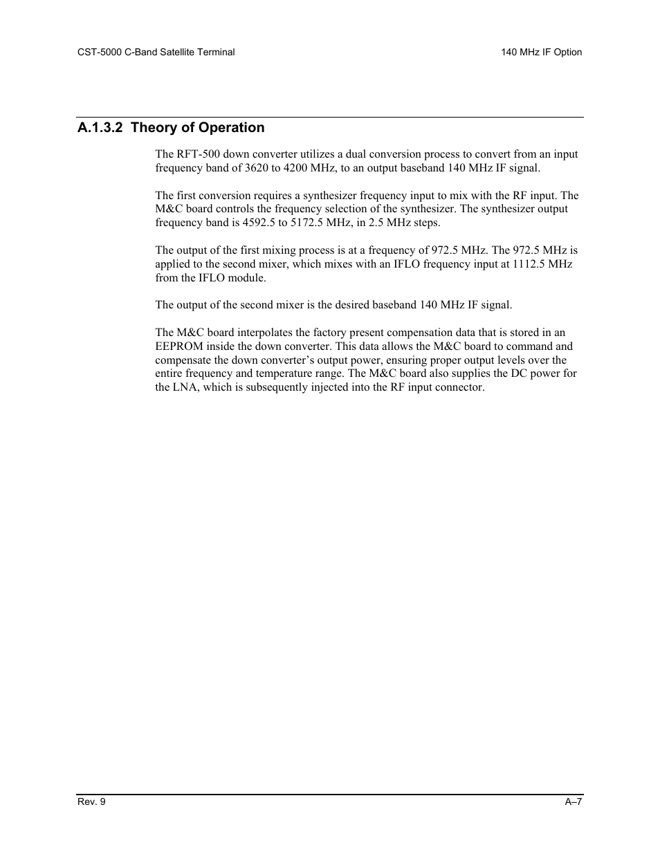 A.1.3.2 theory of operation | Comtech EF Data CST-5000 User Manual | Page 126 / 149