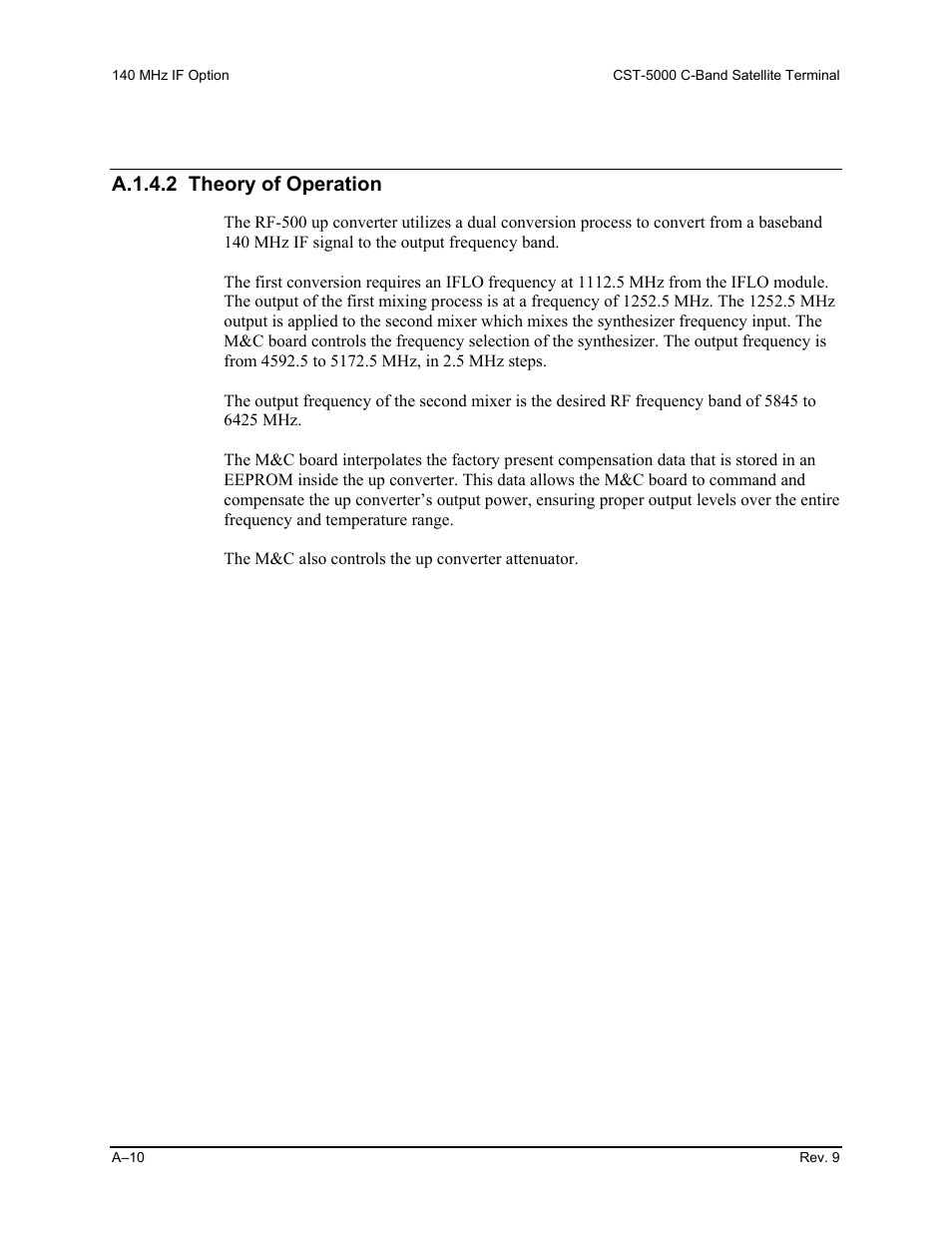 A.1.4.2 theory of operation | Comtech EF Data CST-5000 User Manual | Page 129 / 149