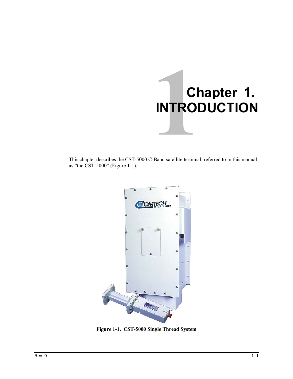 Introduction, Chapter | Comtech EF Data CST-5000 User Manual | Page 17 / 149