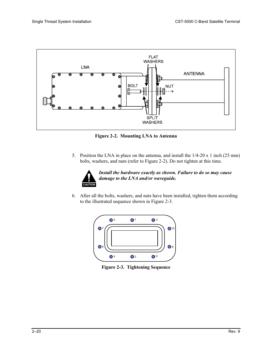 Figure 2-3. tightening sequence | Comtech EF Data CST-5000 User Manual | Page 48 / 149