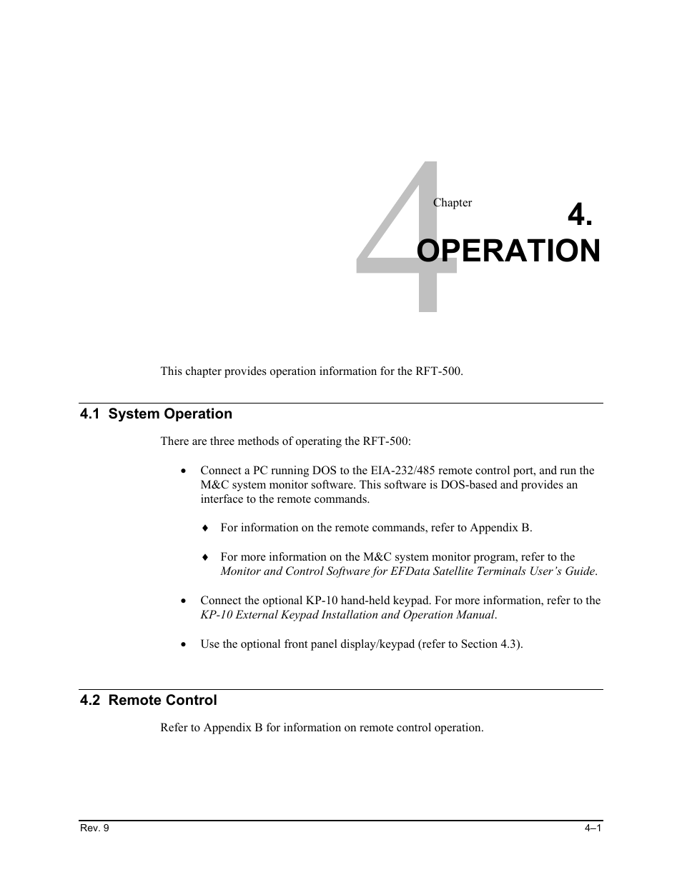 Operation, System operation, Remote control | Comtech EF Data CST-5000 User Manual | Page 76 / 149