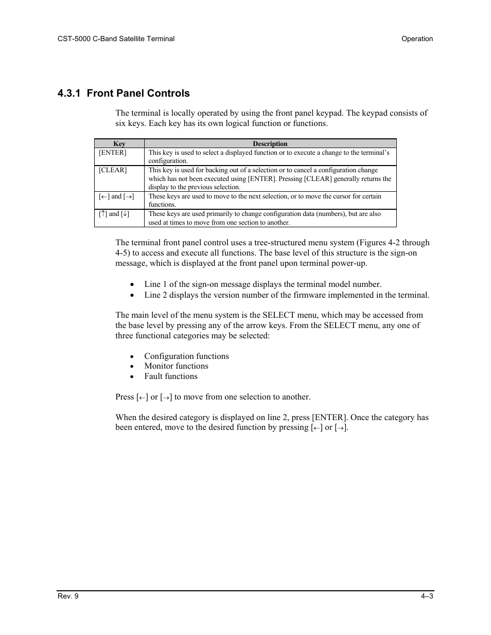 Front panel controls, 1 front panel controls | Comtech EF Data CST-5000 User Manual | Page 78 / 149