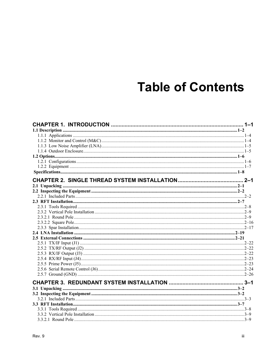Comtech EF Data CST-5000 User Manual | Page 9 / 149