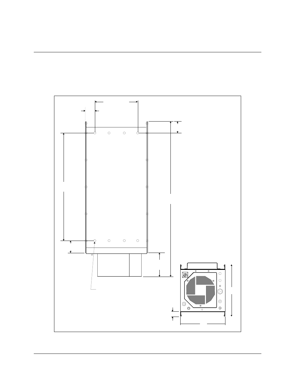 Dimensional drawings, 11 dimensional drawings, Figure 1-7. rft dimensional requirements | Comtech EF Data HPCST-5000 User Manual | Page 41 / 204