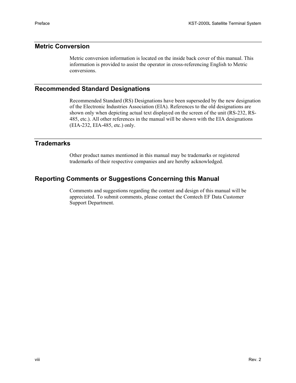 Comtech EF Data KST-2000L User Manual | Page 10 / 82