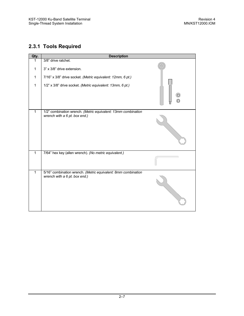 1 tools required | Comtech EF Data KST-12000 User Manual | Page 35 / 122