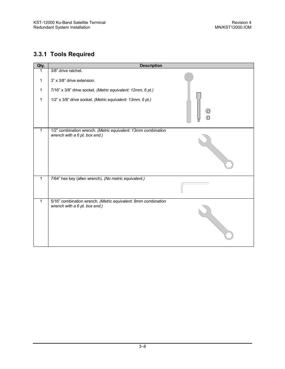 1 tools required | Comtech EF Data KST-12000 User Manual | Page 60 / 122