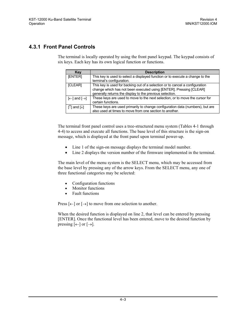 1 front panel controls | Comtech EF Data KST-12000 User Manual | Page 77 / 122