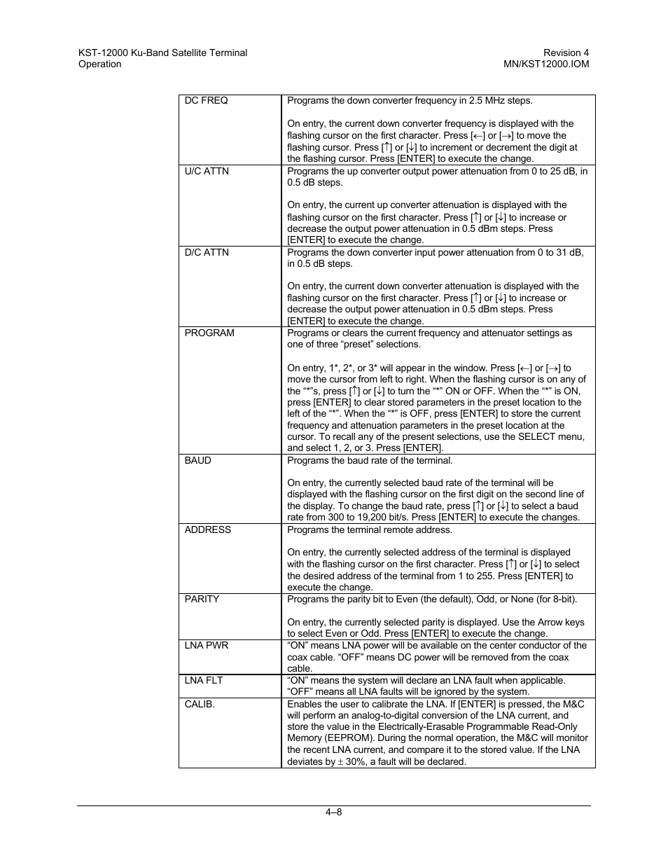 Comtech EF Data KST-12000 User Manual | Page 82 / 122