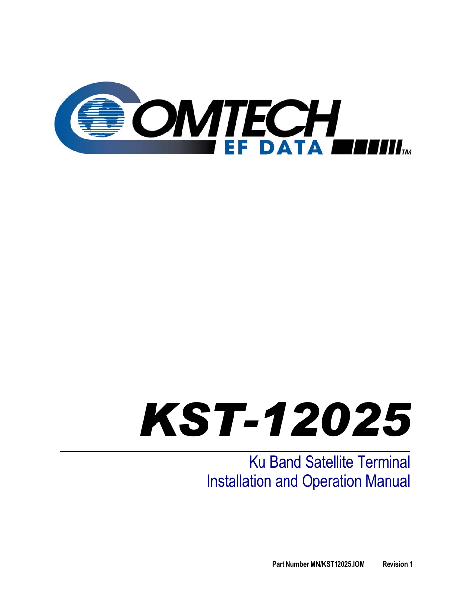 Comtech EF Data KST-12025 User Manual | 124 pages
