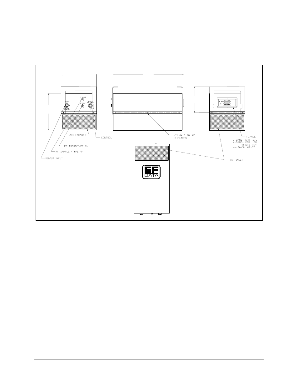 Figure 1-11. twta outline drawing (typical) | Comtech EF Data HPCST-5000 User Manual | Page 44 / 172