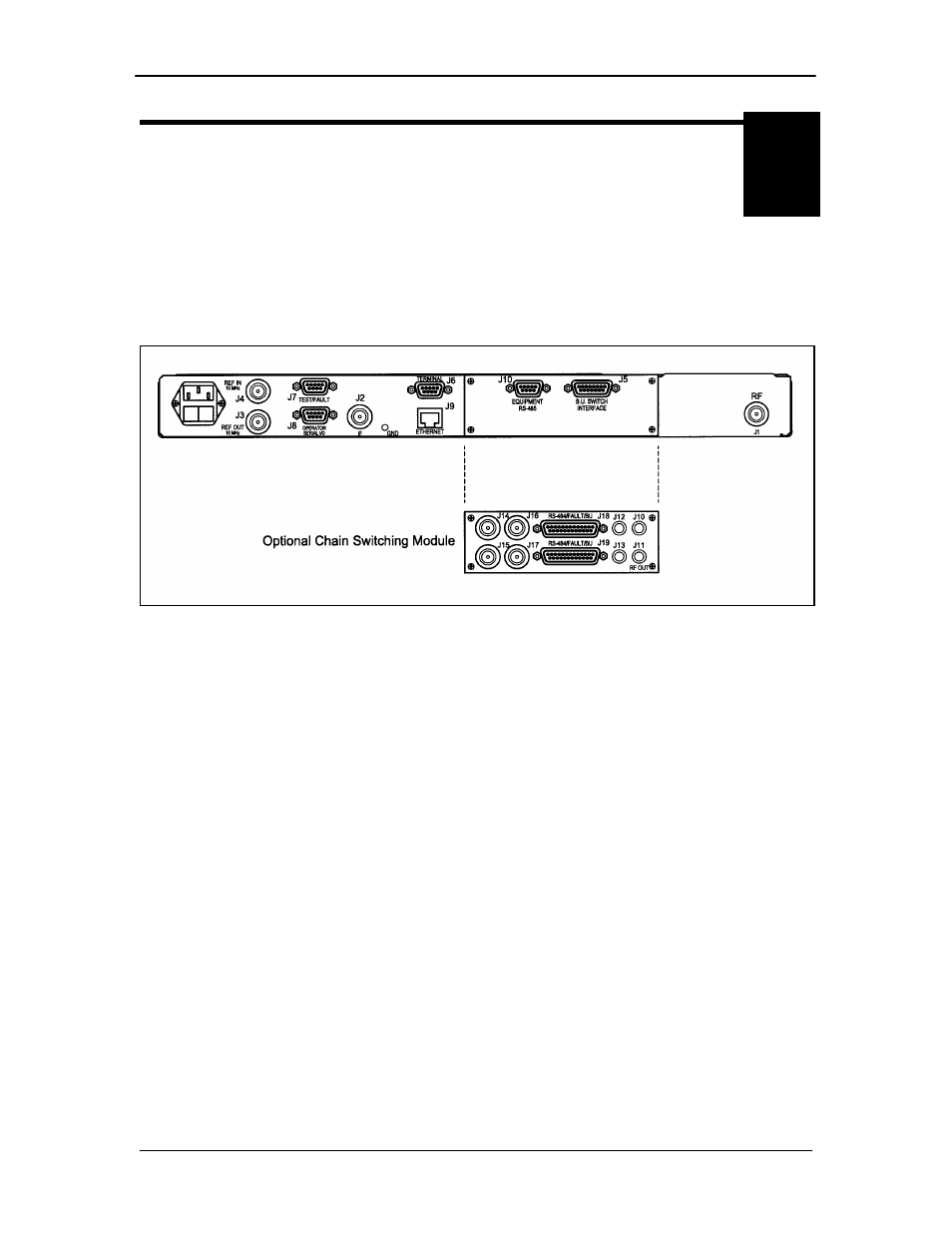 0 sfc1800a upconverter connections, 1 power, 2 10 mhz ref in (j4) | 3 10 mhz ref out (j3) | Comtech EF Data SFC1800A User Manual | Page 67 / 140