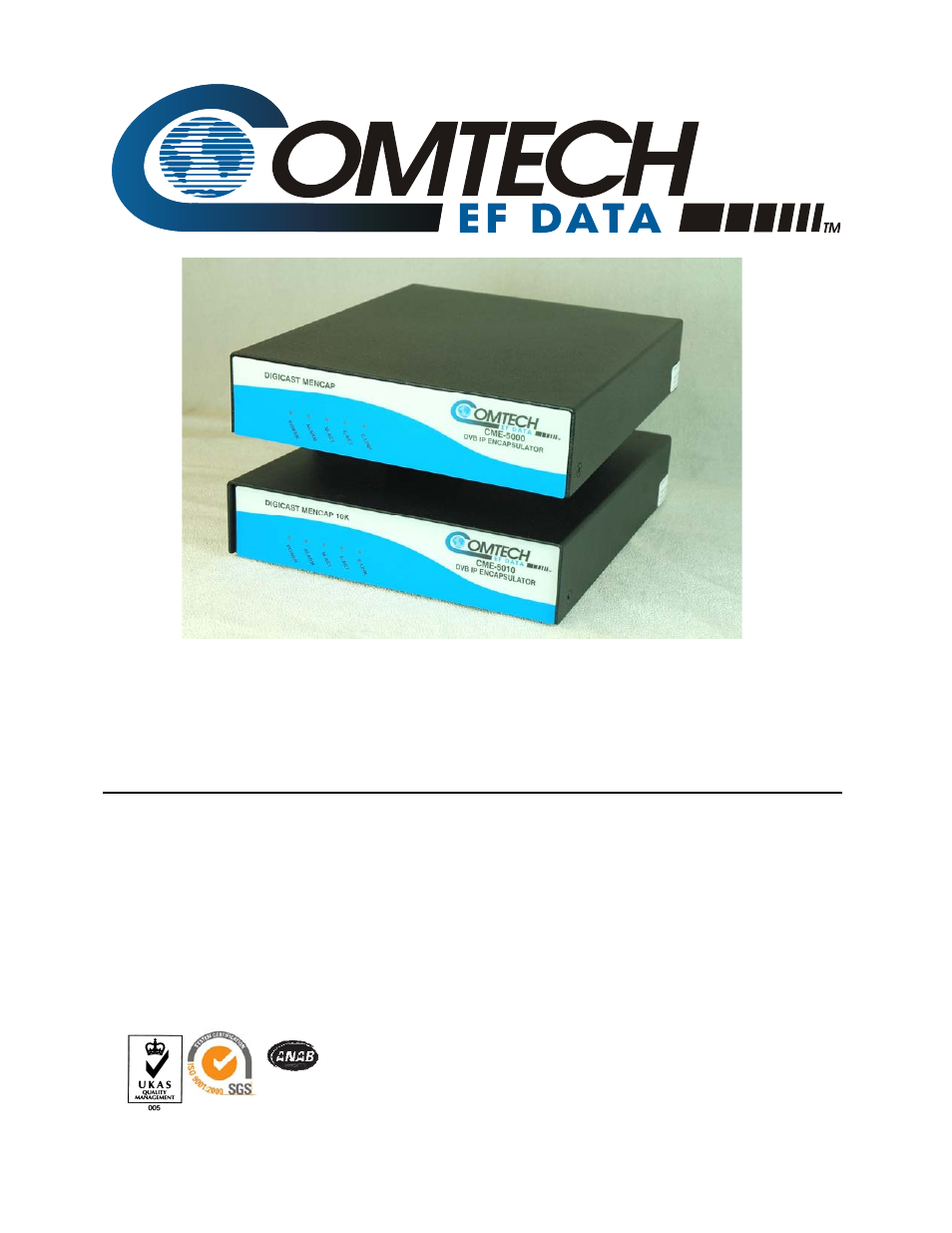 Comtech EF Data CME-5000 Manual User Manual | 90 pages