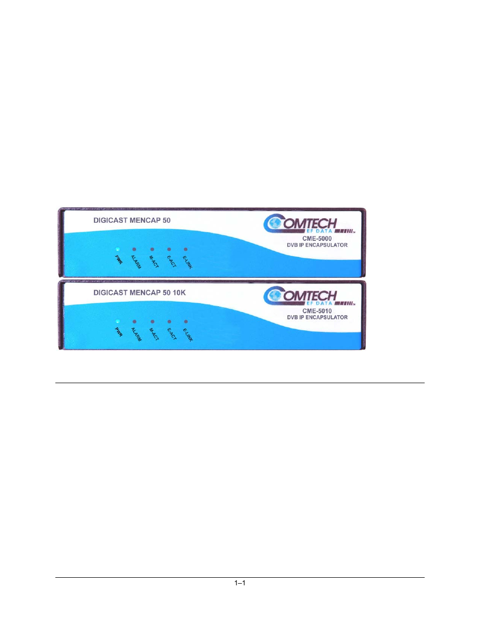 Chapter 1. introduction, 1 introduction | Comtech EF Data CME-5000 Manual User Manual | Page 19 / 90