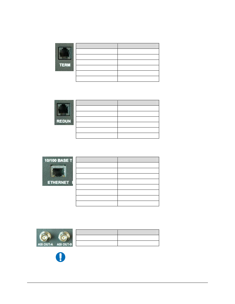 2 rj-12 terminal, 3 rj-12 redundancy, 4 rj-45 ethernet | 5 bnc asi (out-a and out-b) | Comtech EF Data CME-5000 Manual User Manual | Page 36 / 90