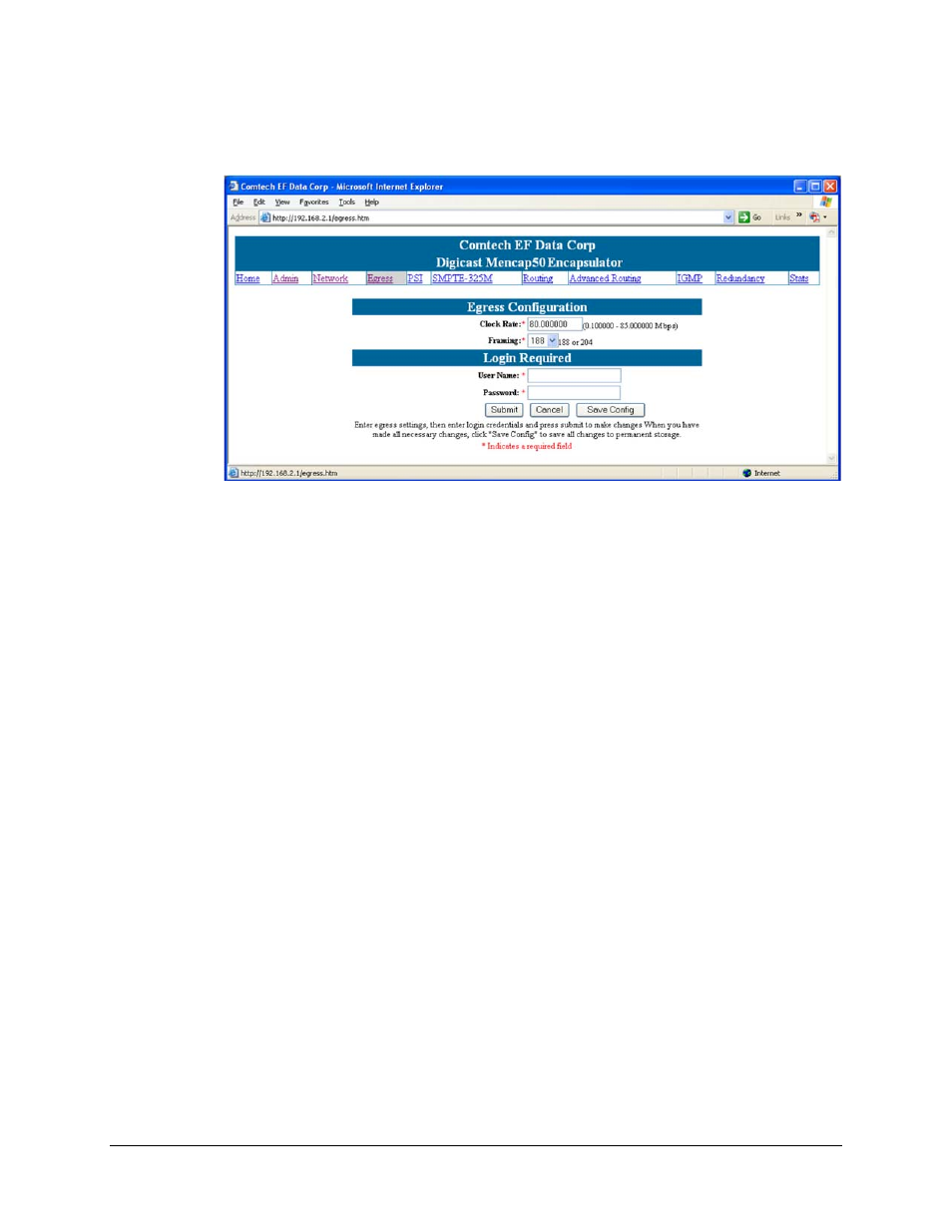 3 egress configuration | Comtech EF Data CME-5000 Manual User Manual | Page 43 / 90