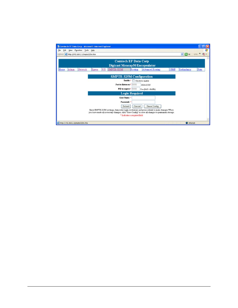 5 smpte-325m configuration | Comtech EF Data CME-5000 Manual User Manual | Page 49 / 90