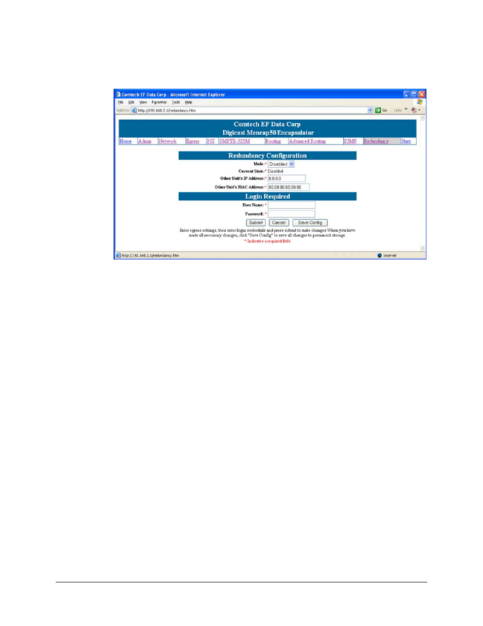 9 redundancy configuration | Comtech EF Data CME-5000 Manual User Manual | Page 55 / 90