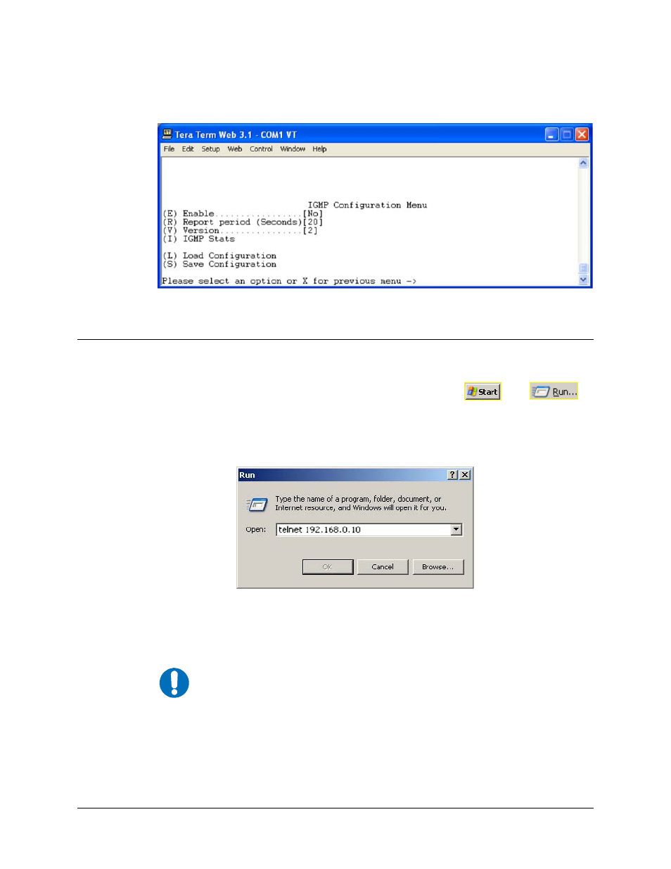 10 igmp configuration menu, 4 telnet interface | Comtech EF Data CME-5000 Manual User Manual | Page 65 / 90