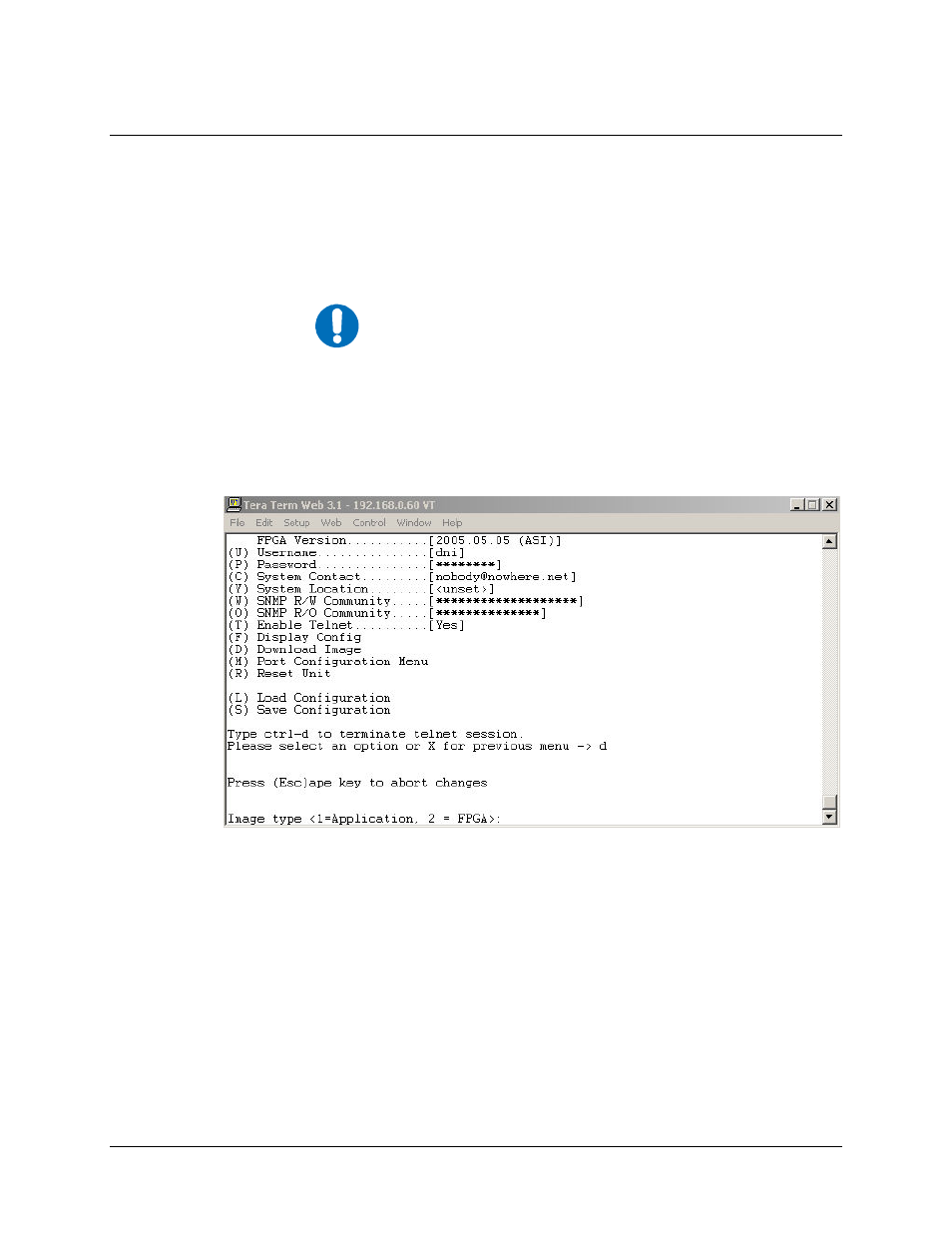 A.3 telnet or terminal interface | Comtech EF Data CME-5000 Manual User Manual | Page 71 / 90