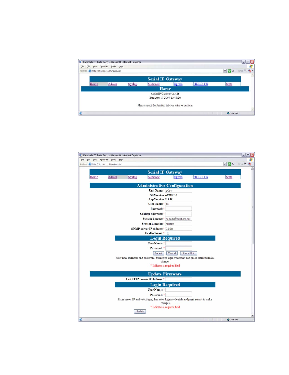 Administrative configuration, 1 administrative configuration | Comtech EF Data CMR-5910 Manual User Manual | Page 28 / 82