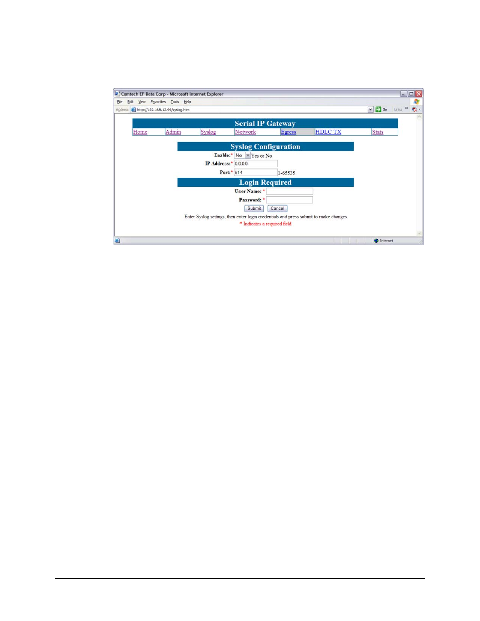 2 syslog configuration | Comtech EF Data CMR-5910 Manual User Manual | Page 30 / 82