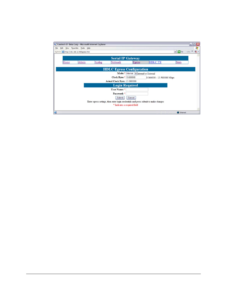 4 hdlc egress configuration | Comtech EF Data CMR-5910 Manual User Manual | Page 32 / 82