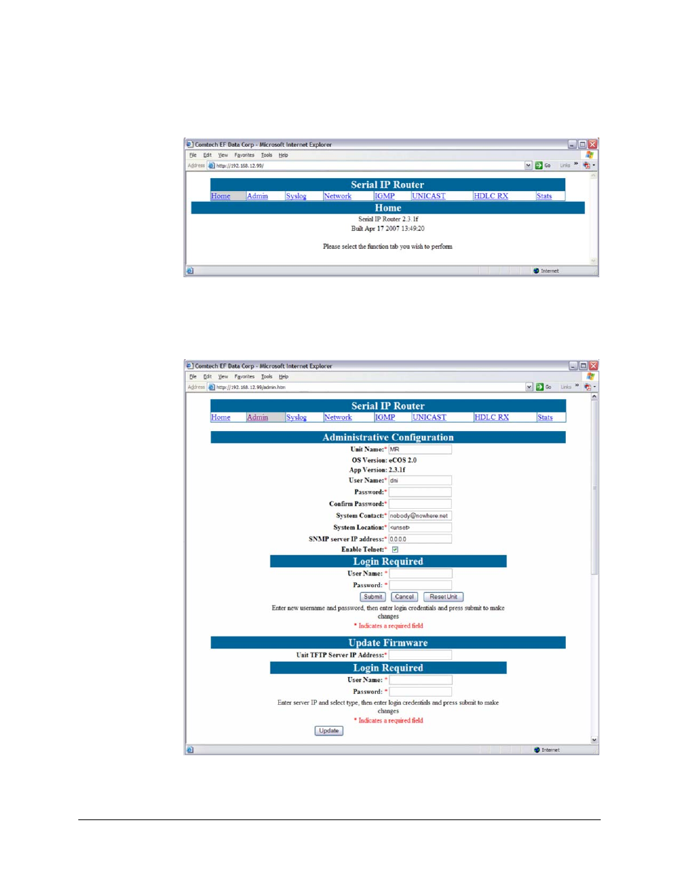 1 administrative configuration | Comtech EF Data CMR-5910 Manual User Manual | Page 48 / 82