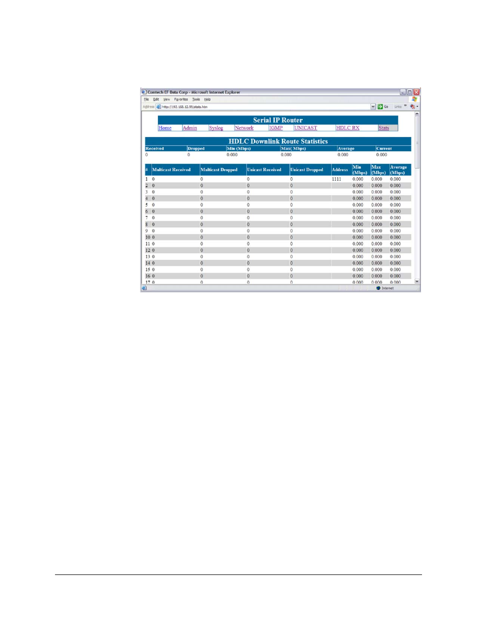 7 statistics | Comtech EF Data CMR-5910 Manual User Manual | Page 55 / 82