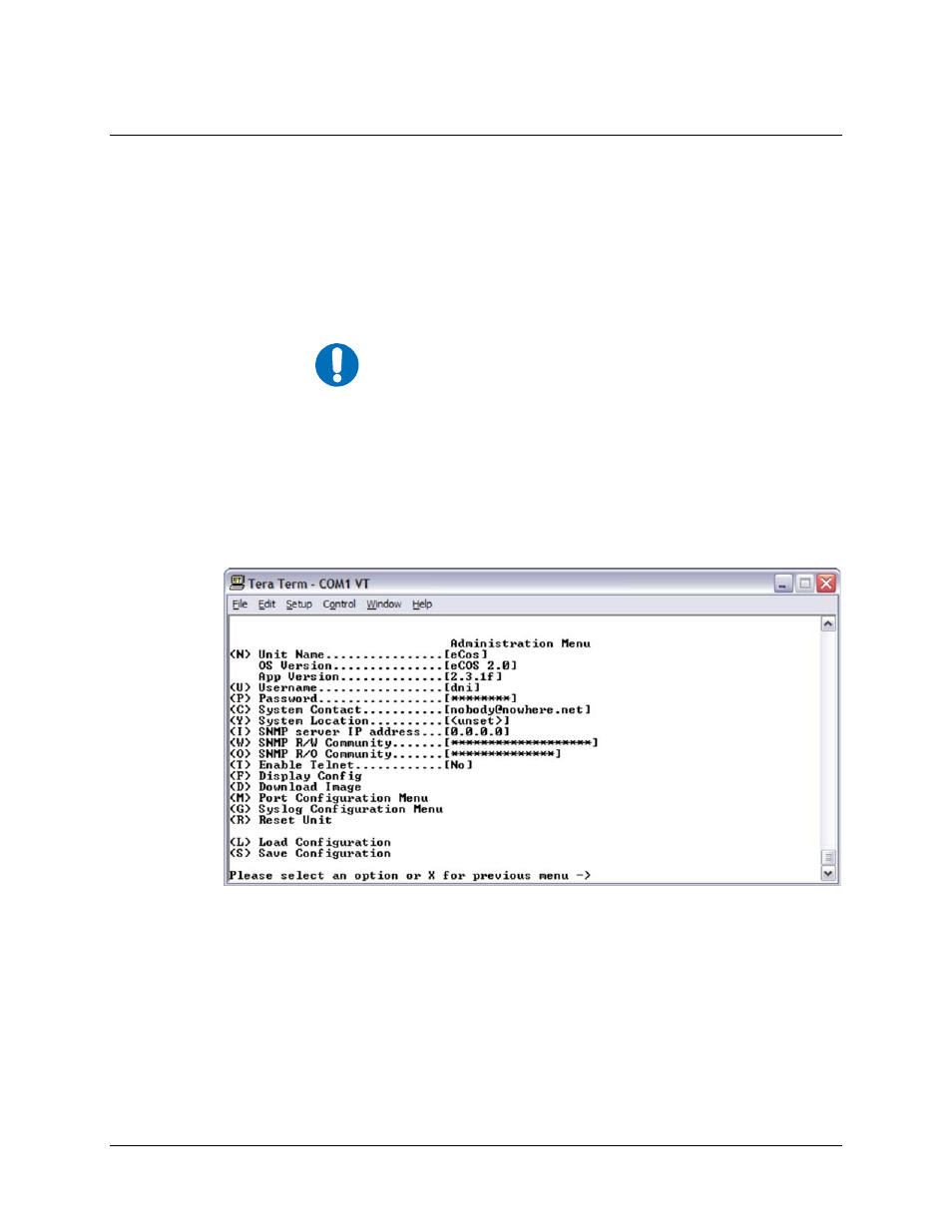 A.3 telnet or terminal interface | Comtech EF Data CMR-5910 Manual User Manual | Page 69 / 82