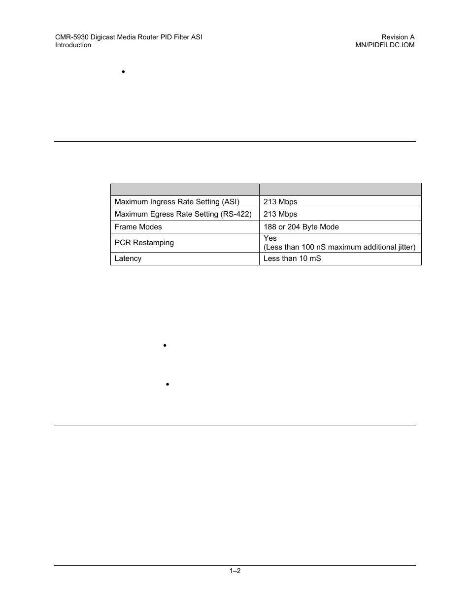 3 performance, 1 asi-to-asi support, 4 configuration | Comtech EF Data CMR-5930 Manual User Manual | Page 14 / 60