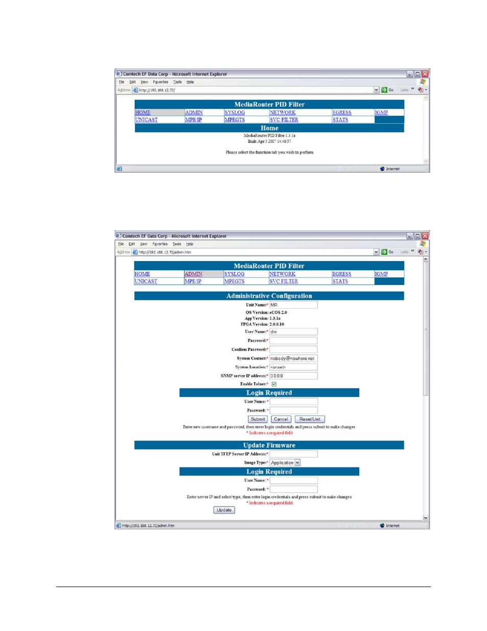 1 administrative configuration | Comtech EF Data CMR-5930 Manual User Manual | Page 26 / 60