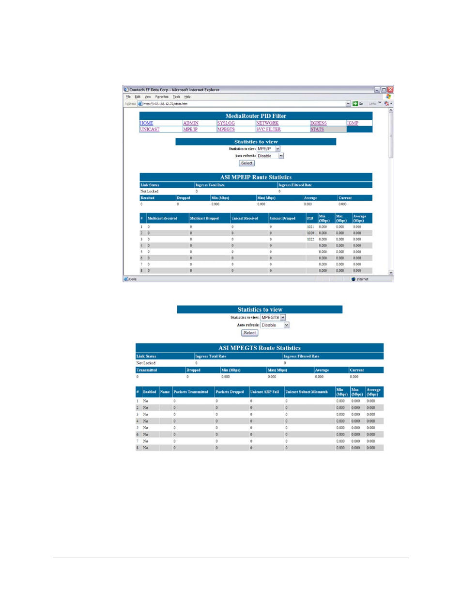 10 statistics | Comtech EF Data CMR-5930 Manual User Manual | Page 36 / 60